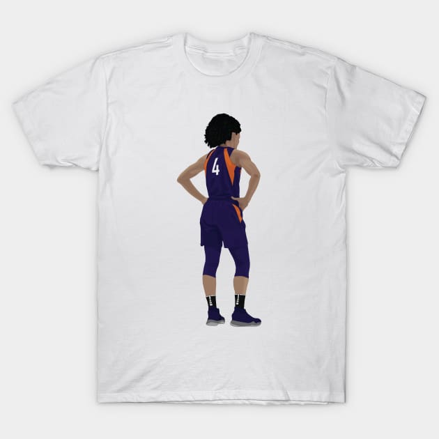 Female basketball player waiting T-Shirt by RockyDesigns